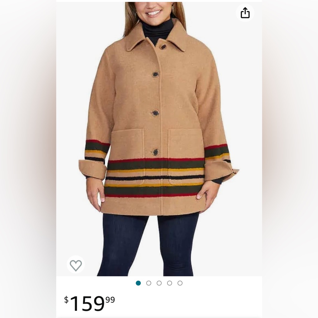 Pendleton Women's Wool Topper Coat Size Large